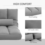 Divano letto convertibile, divano pieghevole, chaise longue per ospiti con 2 cuscini, schienale e poggiatesta regolabili, 130 cm L