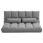 Divano letto convertibile, divano pieghevole, chaise longue per ospiti con 2 cuscini, schienale e poggiatesta regolabili, 130 cm L