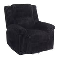 Corduroy Recliner Chair, Manual Recliner Sofa with Handle, Pillow Top Arms, Thick Padding, Side Pocket, Living Room, Bedroom, Home Theater, Dark Gray
