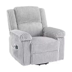 Poltrona reclinabile in velluto a coste, Divano reclinabile manuale con maniglia, Braccioli imbottiti, Imbottitura spessa, Tasca laterale, Soggiorno, Camera da letto, Home Theater, Grigio scuro
