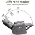 Poltrona Reclinabile Grande Extra-Large - Poltrona Reclinabile Manuale Grande in Pelle PU per Adulti, Imbottitura in Spugna 1,5X e Meccanismo di Reclino Facile per il Relax