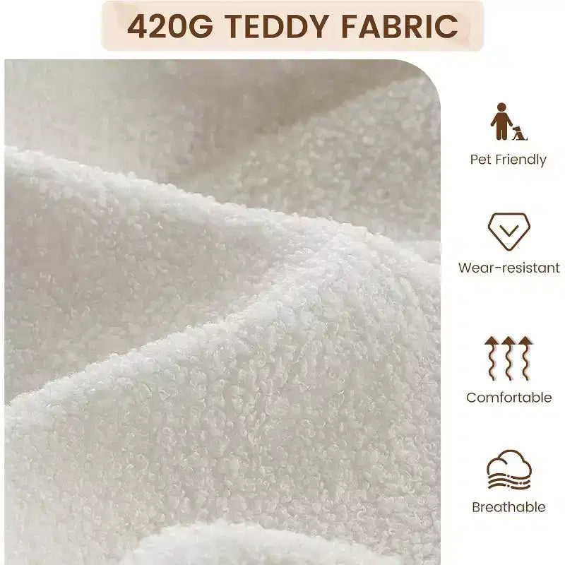 Sedia Decorativa Moderna, Struttura in Metallo e Braccioli in Legno, Sedia da Lettura Imbottita per Camere da Letto e Salotti, Ergonomica, Singola Bianca