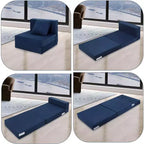 Divano Letto Singolo Convertibile Pieghevole Grigio, Futon da Terra Imbottito con Cuscino per Soggiorno o Ufficio, Poltrona Letto Compatta Facile da Spostare