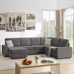 Divano sezionale modulare a 10 posti, divano letto convertibile a U con chaise longue, braccioli larghi, divano in velluto a coste Cloud per soggiorno/camera da letto