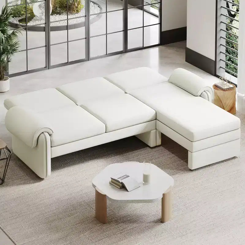 Divano componibile a L moderno da 94", con chaise longue convertibile e schienale regolabile da 90° a 180°
