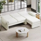 Divano componibile a L moderno da 94", con chaise longue convertibile e schienale regolabile da 90° a 180°