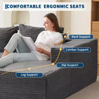 Acekool Divano modulare sezionale Cloud da 274 cm con chaise longue, morbido divano a L senza struttura per soggiorno