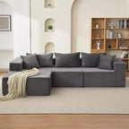 Acekool Divano modulare sezionale Cloud da 274 cm con chaise longue, morbido divano a L senza struttura per soggiorno