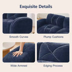 Clihome Tessuto morbido in velluto a forma di L, fondo in spugna ad alta densità 32D, fondo dal design ergonomico, design antiscivolo, combinazione libera, pouf mobile