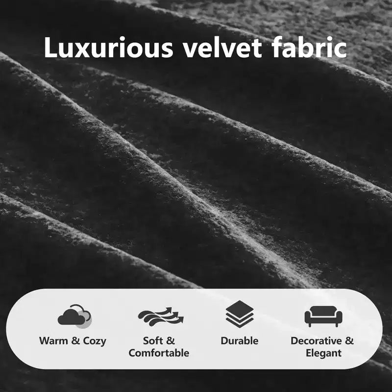 Clihome Tessuto morbido in velluto a forma di L, fondo in spugna ad alta densità 32D, fondo dal design ergonomico, design antiscivolo, combinazione libera, pouf mobile