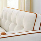 Divano Letto Estraibile da 55,5 Pollici, Divanetto Futon in Velluto con Tasche Laterali, Divano Letto Moderno per Piccoli Spazi Salotto Camera da Letto