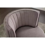 Divano Girevole 360 Velvet, Poltrona Moderna Rotonda, Sofà Singolo Ampio Imbottito con Struttura in Legno Massello per Soggiorno, Camera da Letto, Sala Giochi