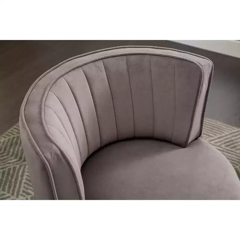 Divano Girevole 360 Velvet, Poltrona Moderna Rotonda, Sofà Singolo Ampio Imbottito con Struttura in Legno Massello per Soggiorno, Camera da Letto, Sala Giochi
