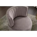 Divano Girevole 360 Velvet, Poltrona Moderna Rotonda, Sofà Singolo Ampio Imbottito con Struttura in Legno Massello per Soggiorno, Camera da Letto, Sala Giochi