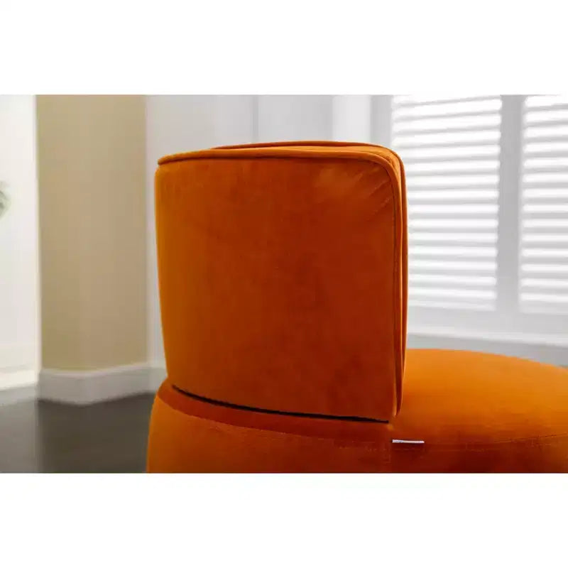 Divano Girevole 360 Velvet, Poltrona Moderna Rotonda, Sofà Singolo Ampio Imbottito con Struttura in Legno Massello per Soggiorno, Camera da Letto, Sala Giochi