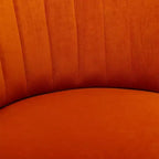 Divano Girevole 360 Velvet, Poltrona Moderna Rotonda, Sofà Singolo Ampio Imbottito con Struttura in Legno Massello per Soggiorno, Camera da Letto, Sala Giochi