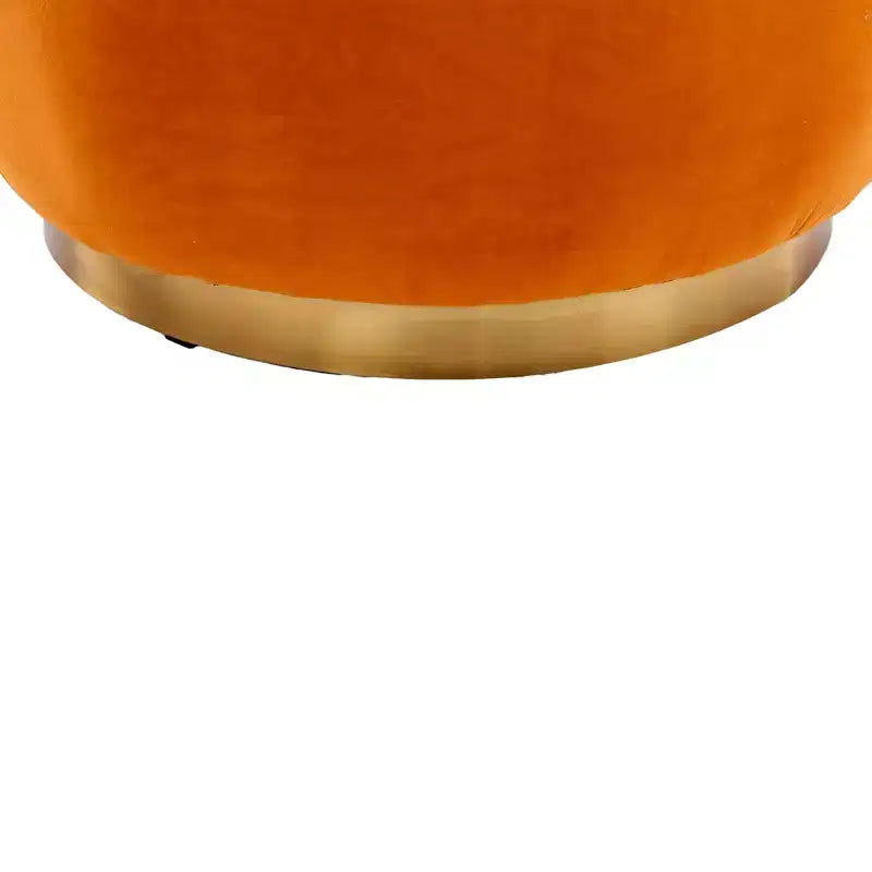 Divano Girevole 360 Velvet, Poltrona Moderna Rotonda, Sofà Singolo Ampio Imbottito con Struttura in Legno Massello per Soggiorno, Camera da Letto, Sala Giochi