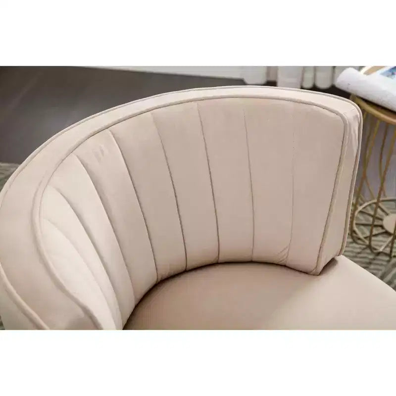 Divano Girevole 360 Velvet, Poltrona Moderna Rotonda, Sofà Singolo Ampio Imbottito con Struttura in Legno Massello per Soggiorno, Camera da Letto, Sala Giochi