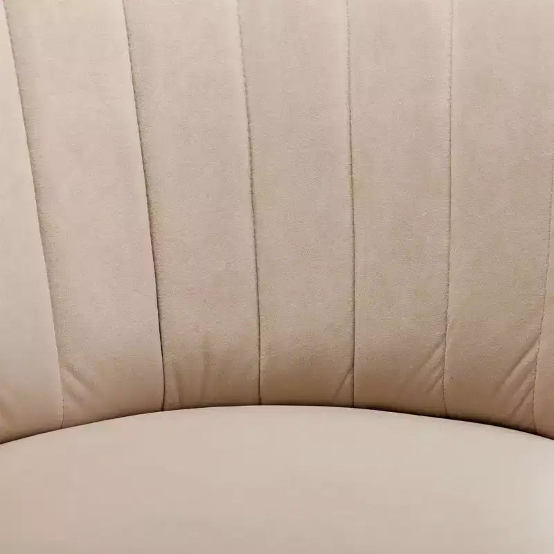 Divano Girevole 360 Velvet, Poltrona Moderna Rotonda, Sofà Singolo Ampio Imbottito con Struttura in Legno Massello per Soggiorno, Camera da Letto, Sala Giochi
