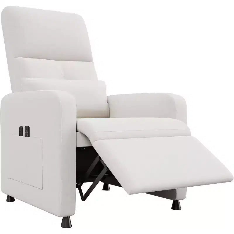 Poltrona Reclinabile Elettrica Acekool per Adulti, Divano Singolo Ergonomico Regolabile Elettricamente, Dondolo Imbottito con Tasche Laterali e Porta di Ricarica USB