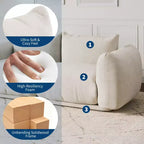 Divano Modulare Love Seat in Tessuto Ciniglia, Divano Cloud a 2 Posti con Imbottitura ad Alta Resilienza, Design Senza Struttura per Appartamenti e Salotti