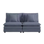 MAYEERTY 70.8 Divano Moderno Divano Modulare in Corduroy Imbottito con Quattro Cuscini per Soggiorno Blu