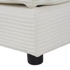 MAYEERTY 141.6 Divano Modulare Moderno in Corduroy con Quattro Cuscini per Soggiorno Beige