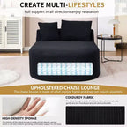 Divano chaise longue in velluto a coste da 171 cm, seduta ampia, poltrona King con seduta profonda e 2 cuscini, divano letto convertibile senza telaio per il soggiorno
