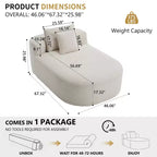 Divano chaise longue in velluto a coste da 171 cm, seduta ampia, poltrona King con seduta profonda e 2 cuscini, divano letto convertibile senza telaio per il soggiorno
