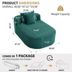 Divano chaise longue in velluto a coste da 171 cm, seduta ampia, poltrona King con seduta profonda e 2 cuscini, divano letto convertibile senza telaio per il soggiorno