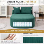Divano chaise longue in velluto a coste da 171 cm, seduta ampia, poltrona King con seduta profonda e 2 cuscini, divano letto convertibile senza telaio per il soggiorno