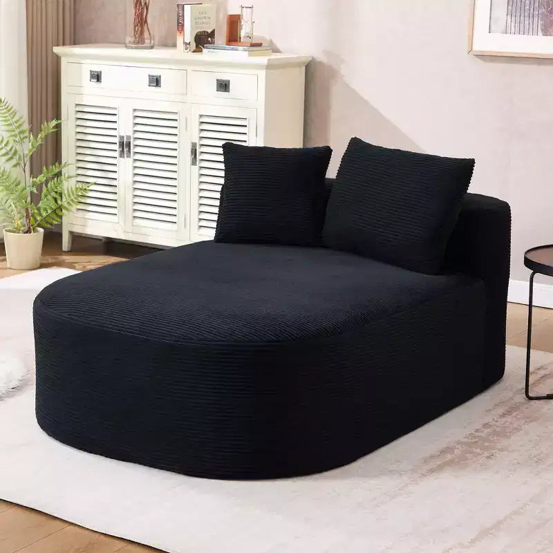 Divano chaise longue in velluto a coste da 171 cm, seduta ampia, poltrona King con seduta profonda e 2 cuscini, divano letto convertibile senza telaio per il soggiorno