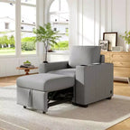 MAYEERTY 35.4 Divano moderno estraibile Divano letto Poltrona singola per soggiorno Grigio
