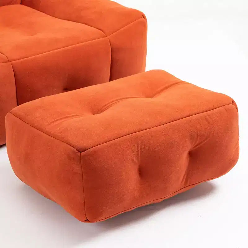 Poltrona Sacco Soffice per Adulti, Divano in Memory Foam Super Morbido con Pouf, Poltrona Sacco Moderna e Confortevole per Soggiorno o Camera da Letto