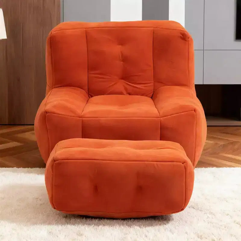 Poltrona Sacco Soffice per Adulti, Divano in Memory Foam Super Morbido con Pouf, Poltrona Sacco Moderna e Confortevole per Soggiorno o Camera da Letto