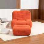 Poltrona Sacco Soffice per Adulti, Divano in Memory Foam Super Morbido con Pouf, Poltrona Sacco Moderna e Confortevole per Soggiorno o Camera da Letto