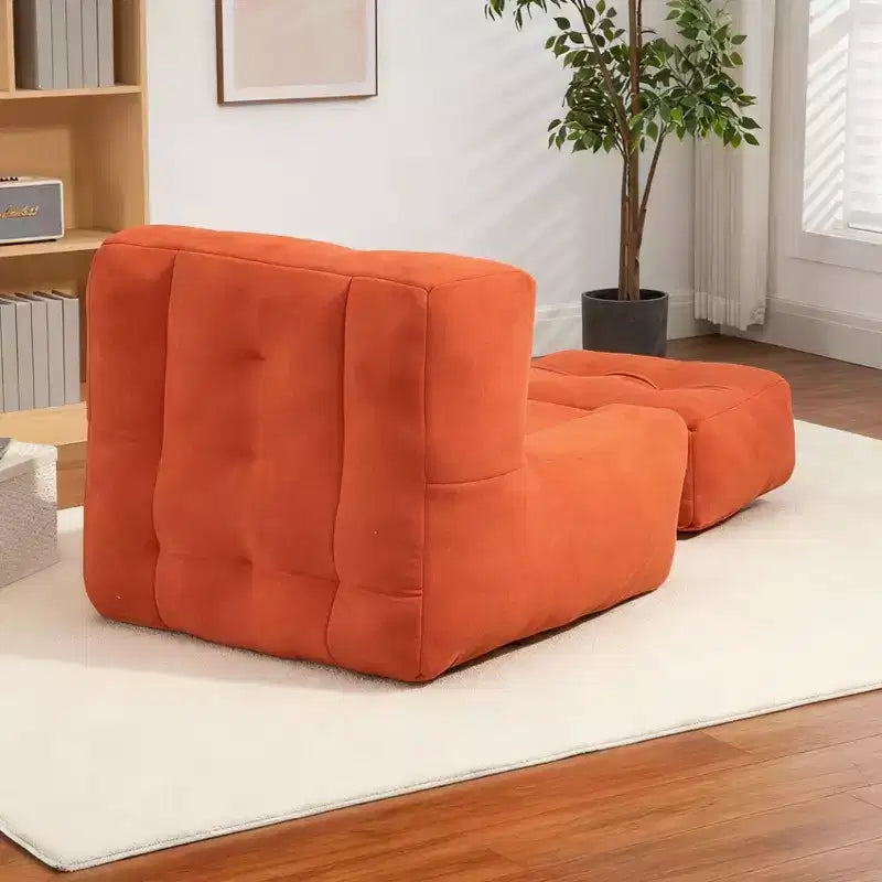Poltrona Sacco Soffice per Adulti, Divano in Memory Foam Super Morbido con Pouf, Poltrona Sacco Moderna e Confortevole per Soggiorno o Camera da Letto