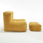 Poltrona Sacco Soffice per Adulti, Divano in Memory Foam Super Morbido con Pouf, Comoda Poltrona Sacco Moderna da Interno per Soggiorno o Camera da Letto