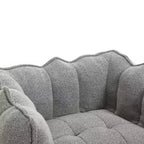 Pouf morbido con schiuma ad alta resilienza, divano pigro quadrato con poggiapiedi, fodera per adulti per giocare, leggere o guardare la TV
