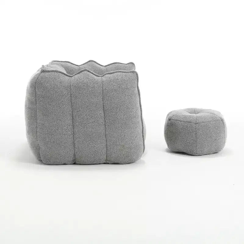 Pouf morbido con schiuma ad alta resilienza, divano pigro quadrato con poggiapiedi, fodera per adulti per giocare, leggere o guardare la TV