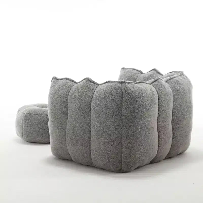 Pouf morbido con schiuma ad alta resilienza, divano pigro quadrato con poggiapiedi, fodera per adulti per giocare, leggere o guardare la TV