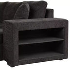 Divano letto estraibile componibile a L moderno 104.5 con 3 posti, chaise longue contenitore e 2 sgabelli per soggiorno