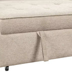 Divano letto estraibile componibile a L moderno 104.5 con 3 posti, chaise longue contenitore e 2 sgabelli per soggiorno