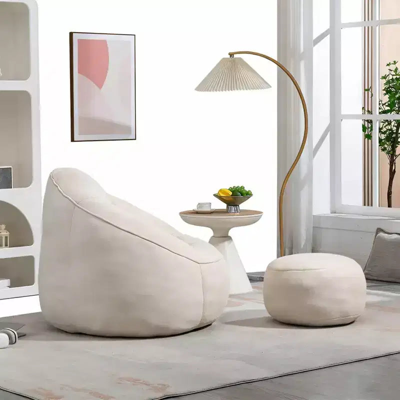 Sedia da divano a sacco Bedding, sedia a sacco con schiuma ad alta pressione, materiale per adulti con imbottitura in schiuma compressa, pouf a sacco con poggiapiedi