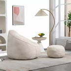 Sedia da divano a sacco Bedding, sedia a sacco con schiuma ad alta pressione, materiale per adulti con imbottitura in schiuma compressa, pouf a sacco con poggiapiedi