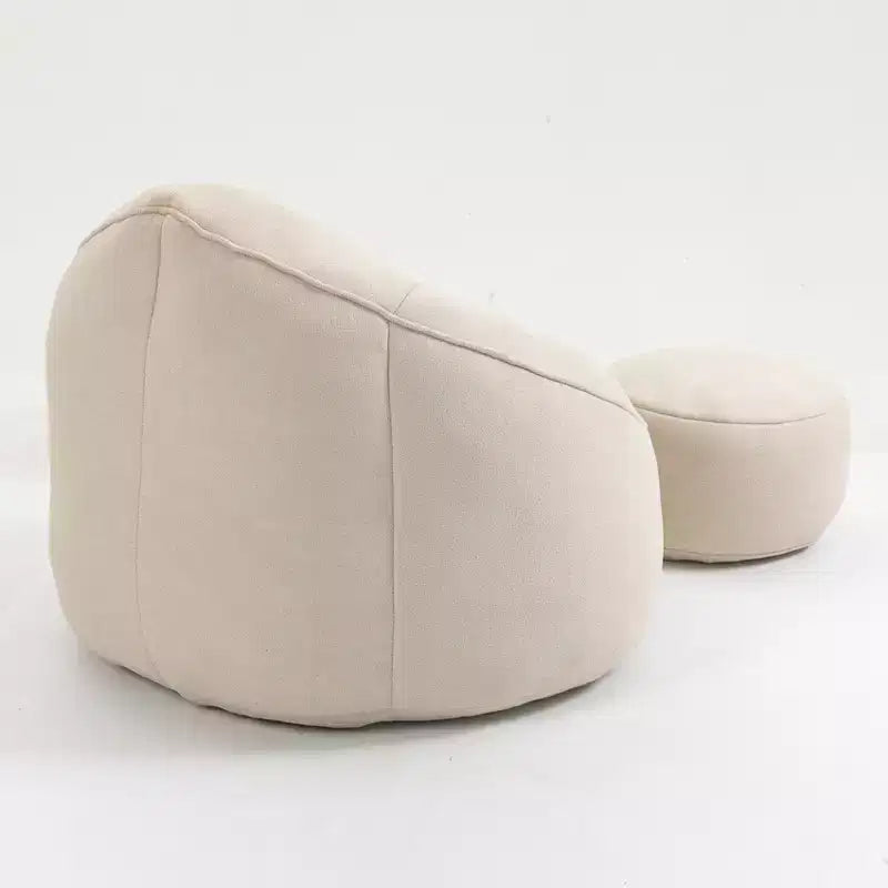 Sedia da divano a sacco Bedding, sedia a sacco con schiuma ad alta pressione, materiale per adulti con imbottitura in schiuma compressa, pouf a sacco con poggiapiedi