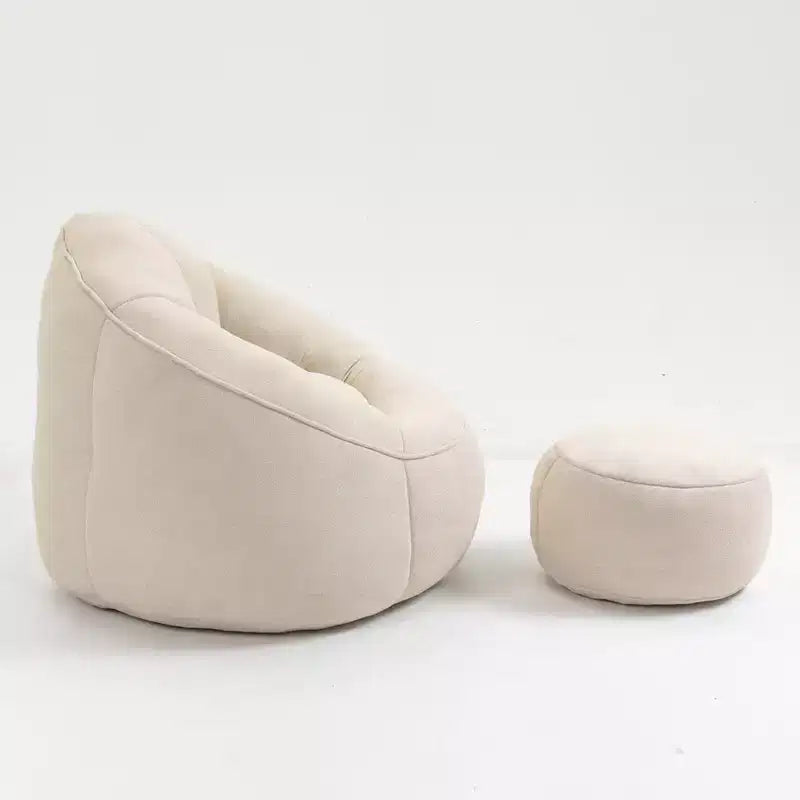 Sedia da divano a sacco Bedding, sedia a sacco con schiuma ad alta pressione, materiale per adulti con imbottitura in schiuma compressa, pouf a sacco con poggiapiedi