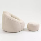 Sedia da divano a sacco Bedding, sedia a sacco con schiuma ad alta pressione, materiale per adulti con imbottitura in schiuma compressa, pouf a sacco con poggiapiedi