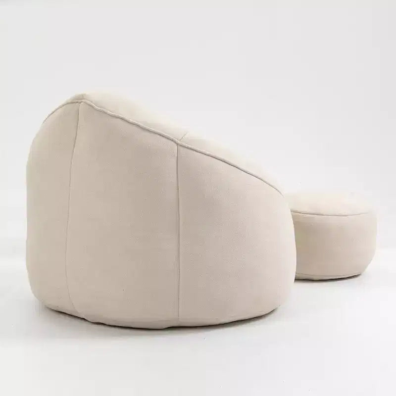 Sedia da divano a sacco Bedding, sedia a sacco con schiuma ad alta pressione, materiale per adulti con imbottitura in schiuma compressa, pouf a sacco con poggiapiedi