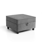 Divano Sezionale Modulare, Modulo Centrale con Contenitore, Schienale Regolabile in 11 Posizioni, Grigio 79P x 66L x 84A cm